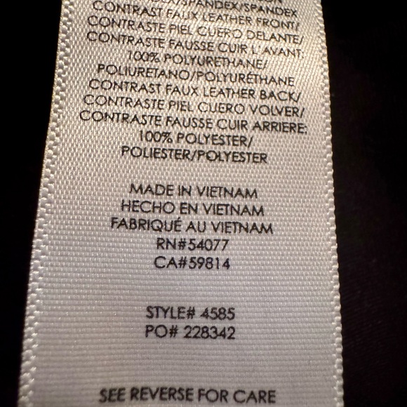 Cabi Jett Skort - Black With Faux Leather - Size: 8 - Picture 7 of 12